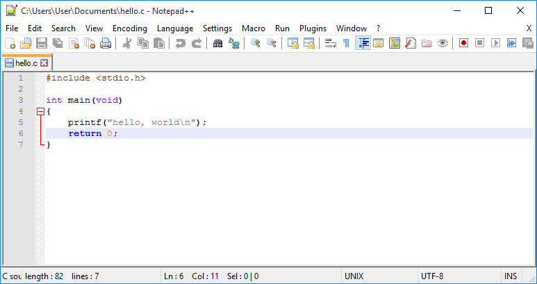 C programming code editor**