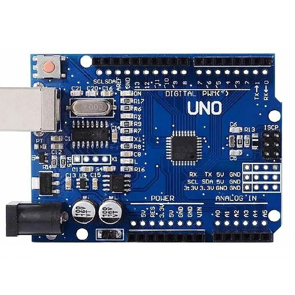 arduino uno microcontroller labelled diagram
