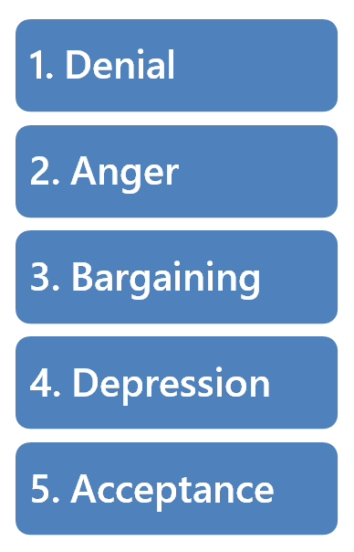 stages of grief labelled diagram**
