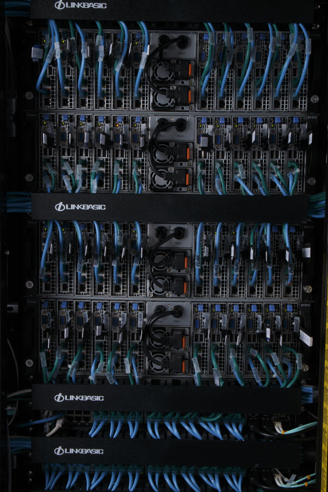 server hardware rack labeled**