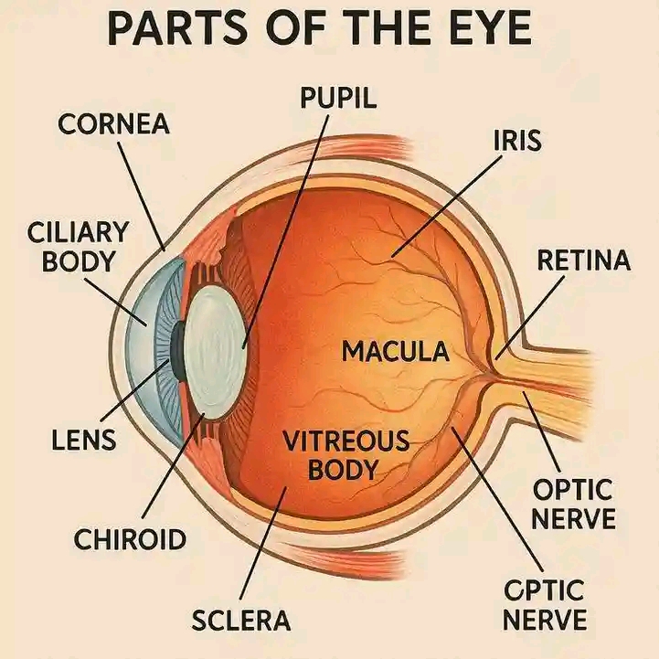 human eye anatomy labelled diagram**