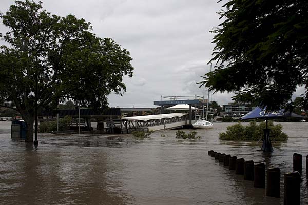 flood damage in a city