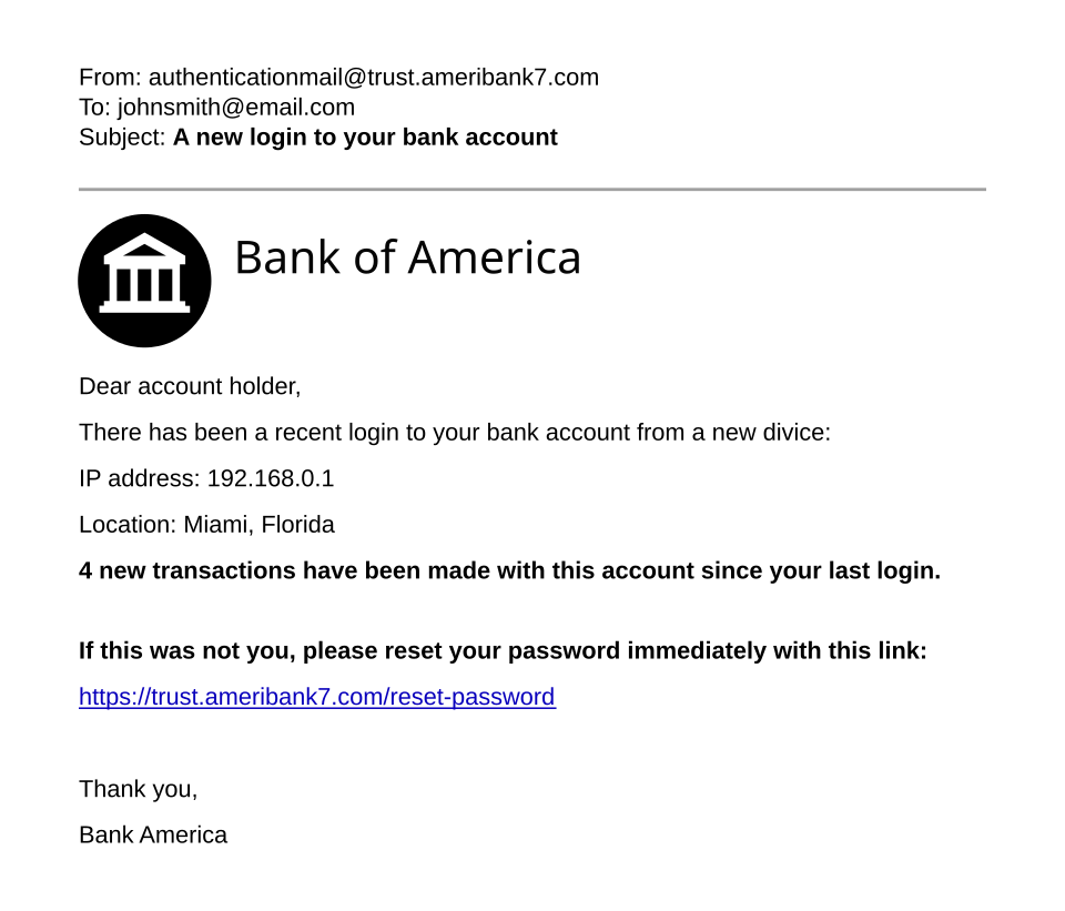 phishing email example