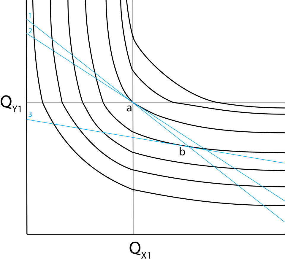 indifference curves and budget line**