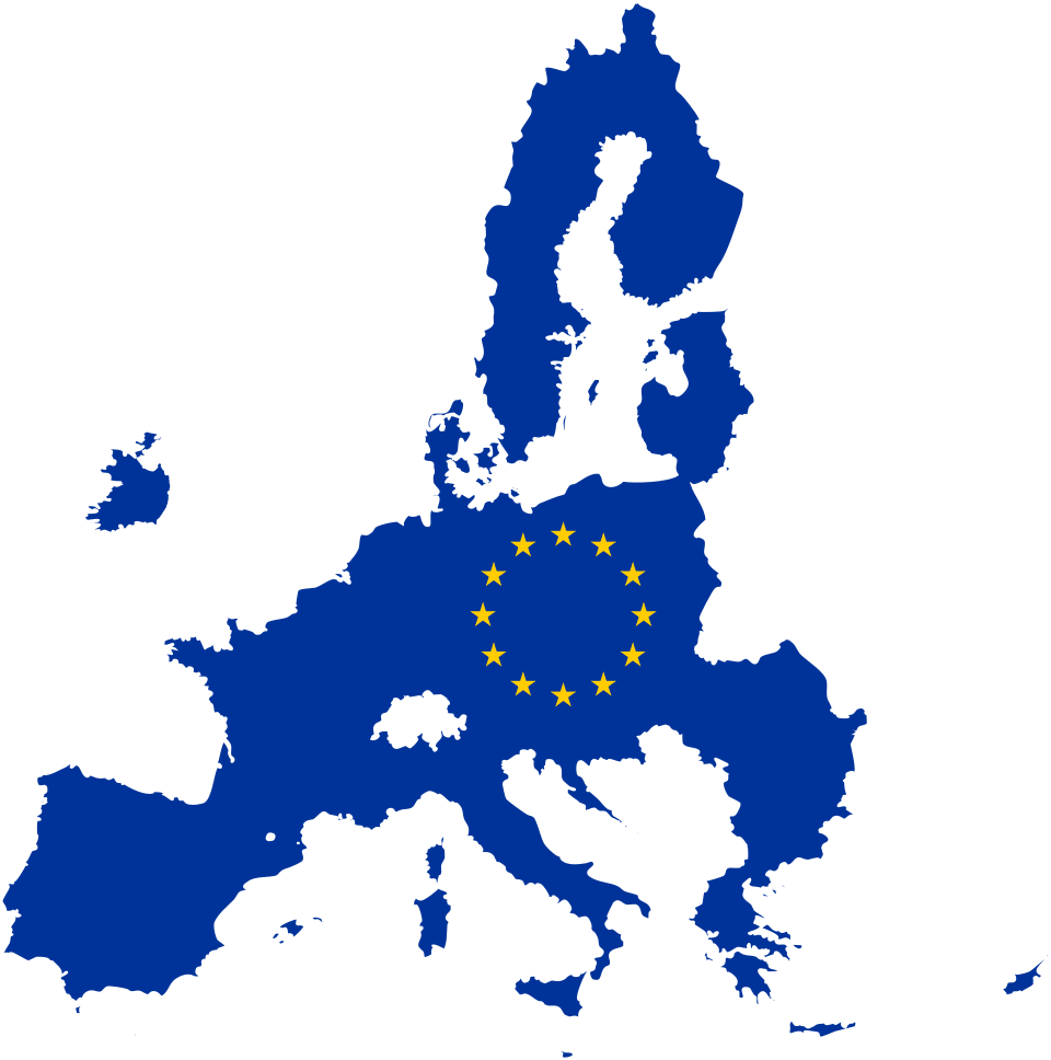 European Union flags map**