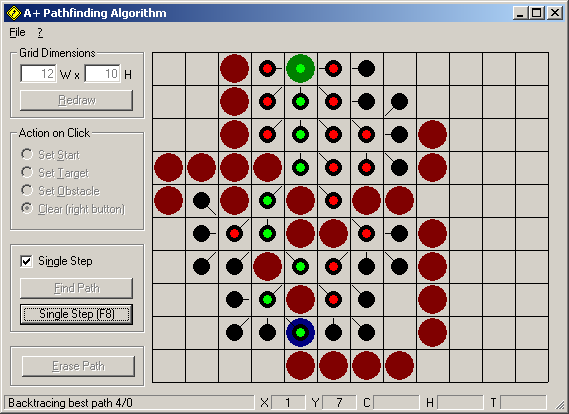 A* search algorithm pathfinding