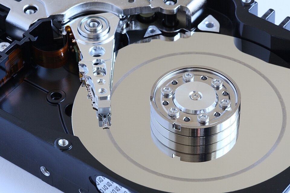 hard disk platter and read write head**