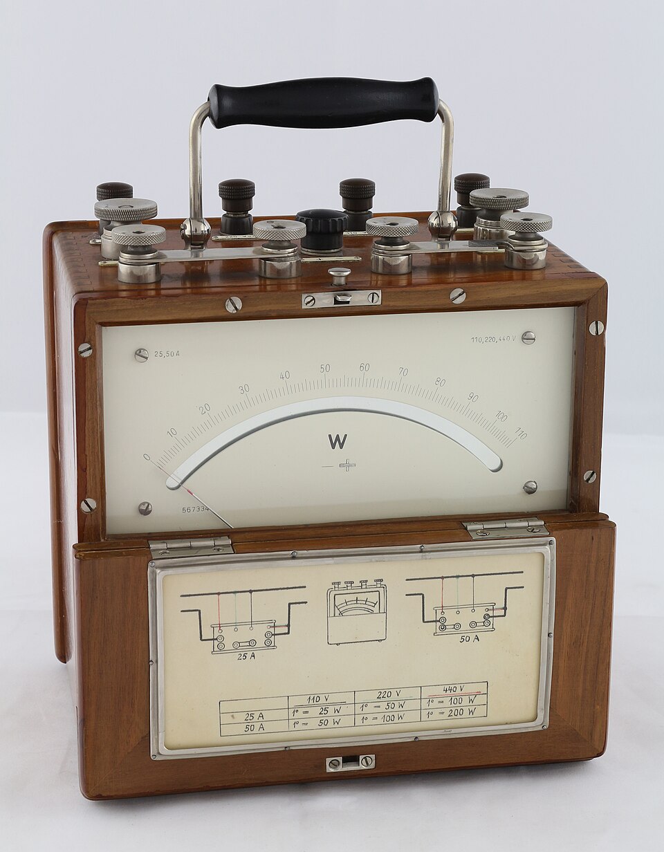 wattmeter labelled diagram**