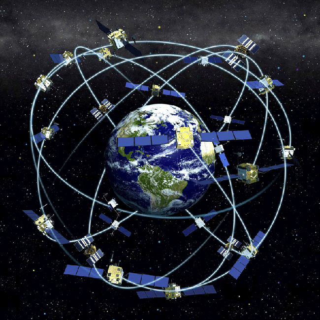 GPS satellite constellation diagram
