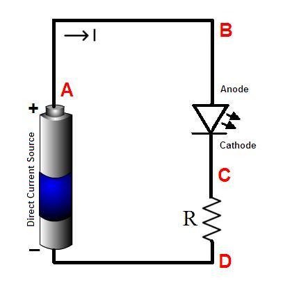LED circuit with resistor
