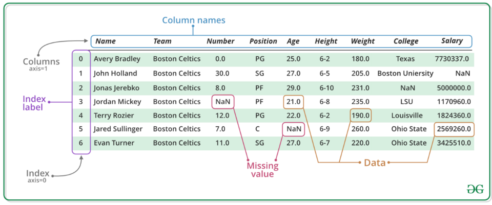 pandas DataFrame example