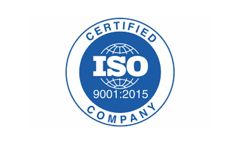 ISO 9001 certification logo**