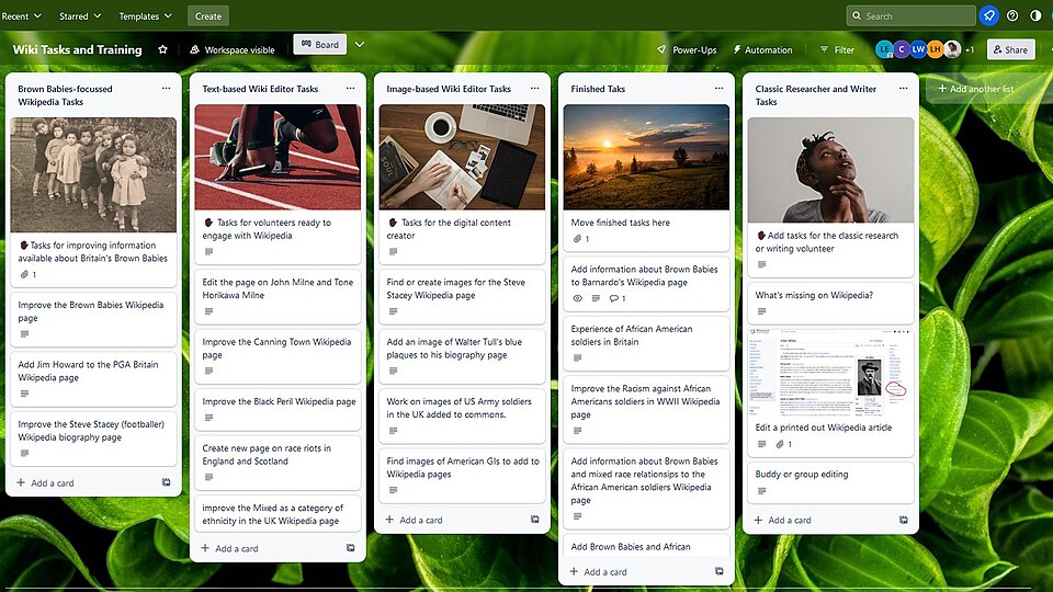 Trello board screenshot**