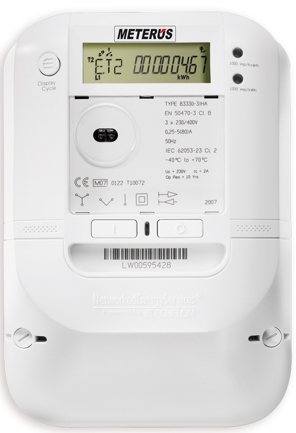 Smart energy meter labelled diagram**