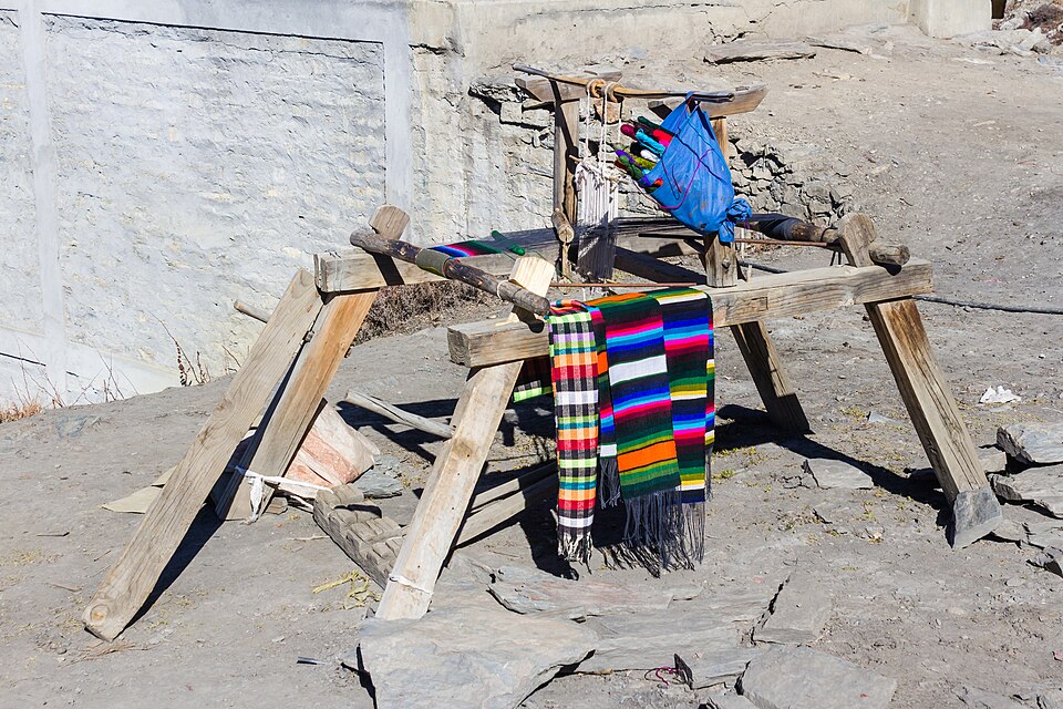 traditional Nepali weaving loom**
