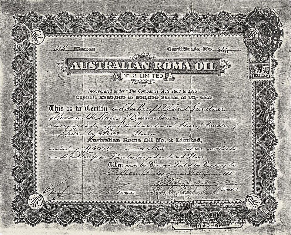 share certificate