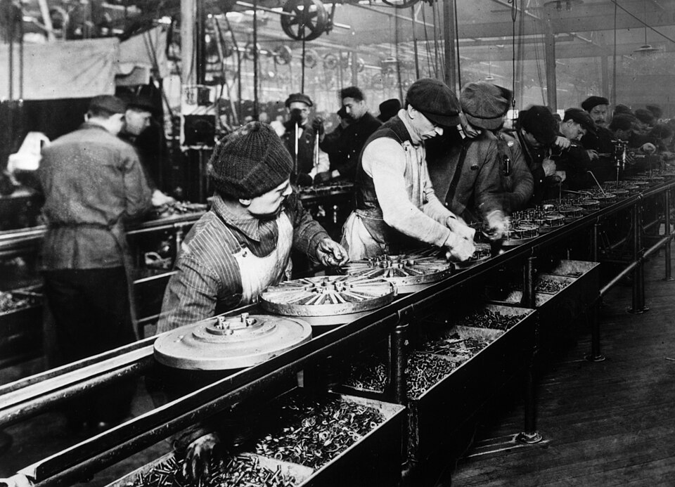assembly line workers