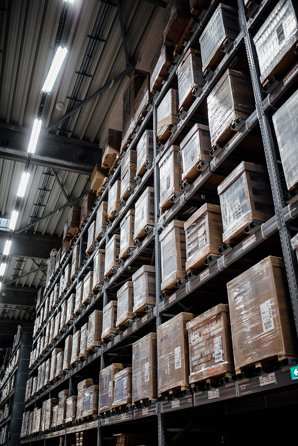 warehouse with pallets