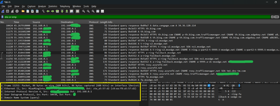 wireshark packet capture labelled diagram