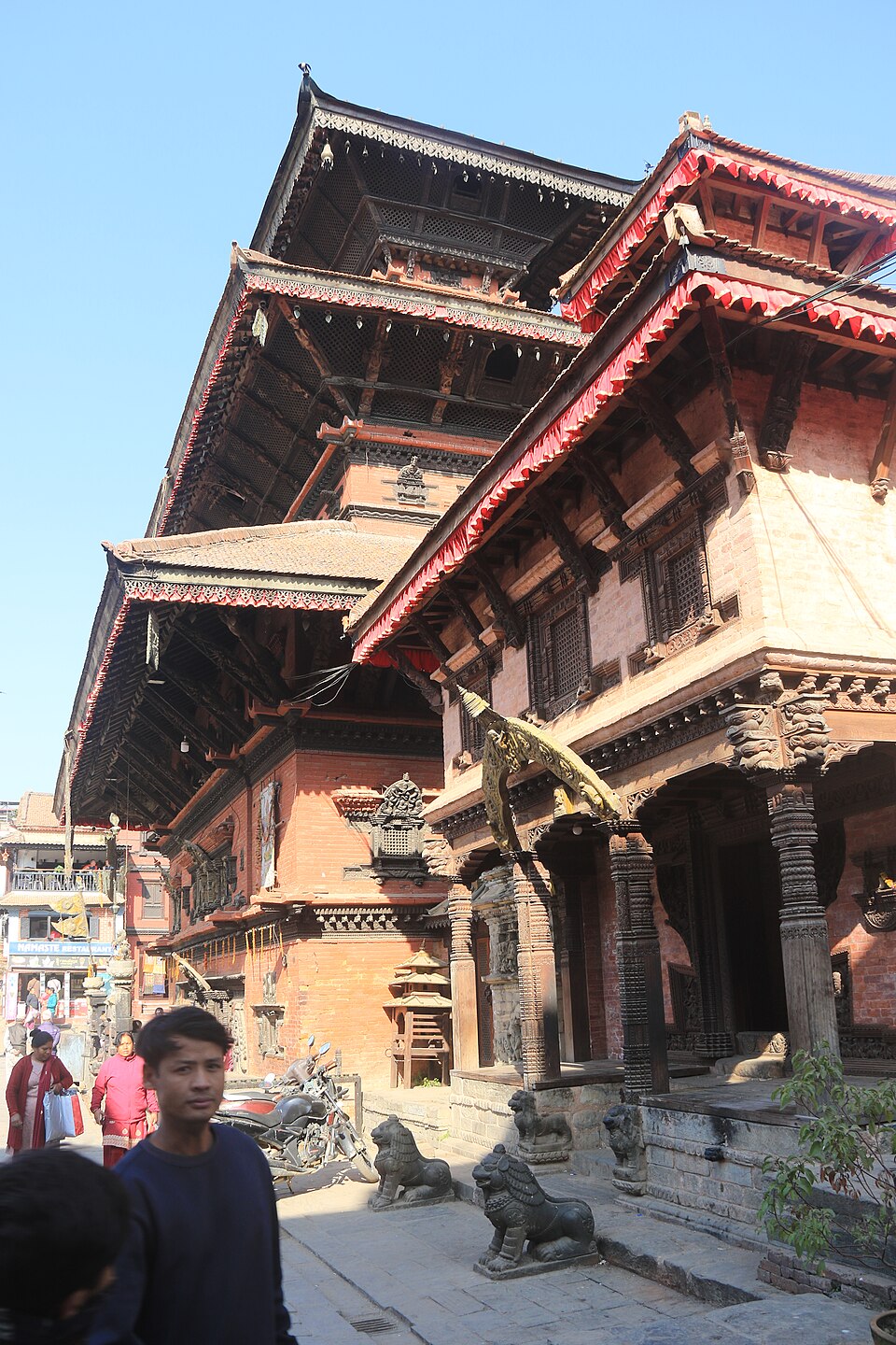 Bhaktapur Durbar Square with traditional architecture