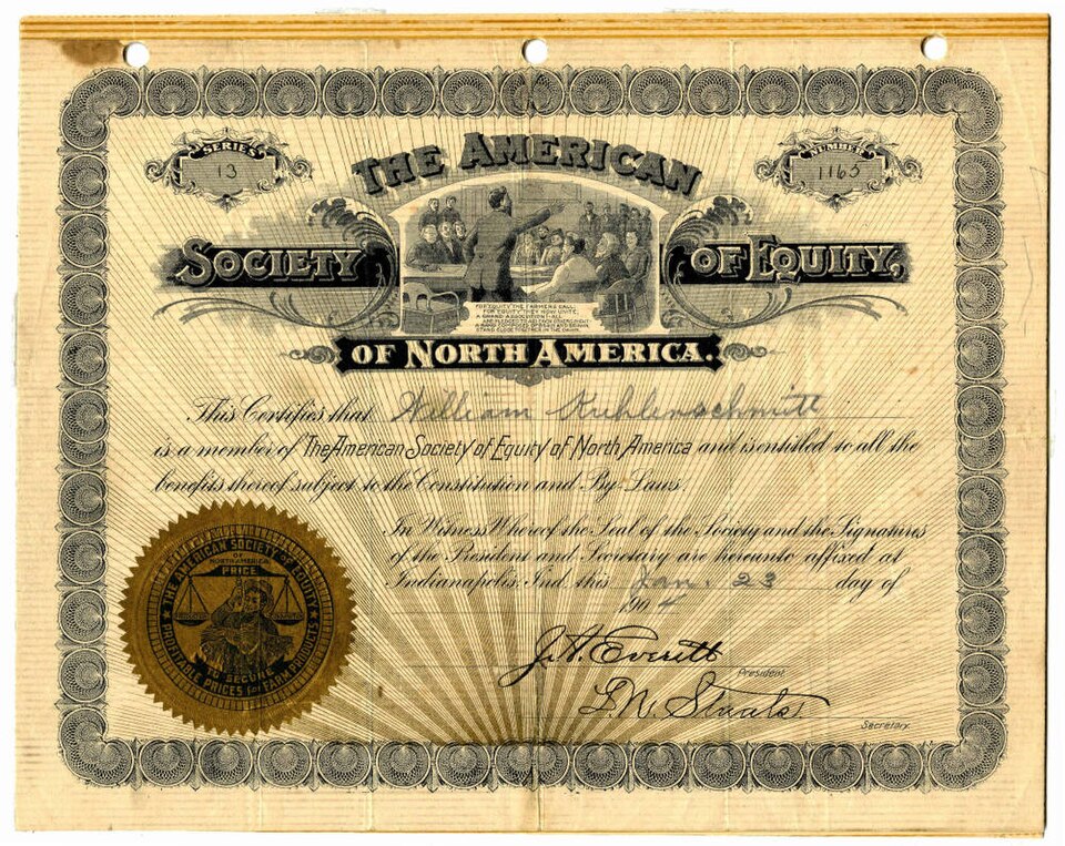 equity share certificate