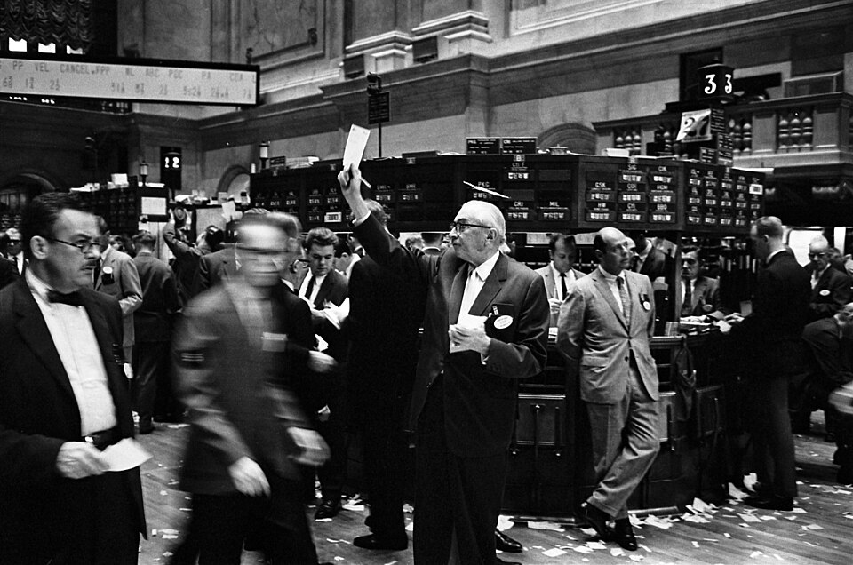 stock exchange floor traders