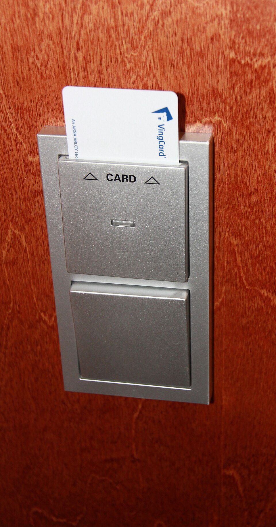 hotel room key card labelled diagram**