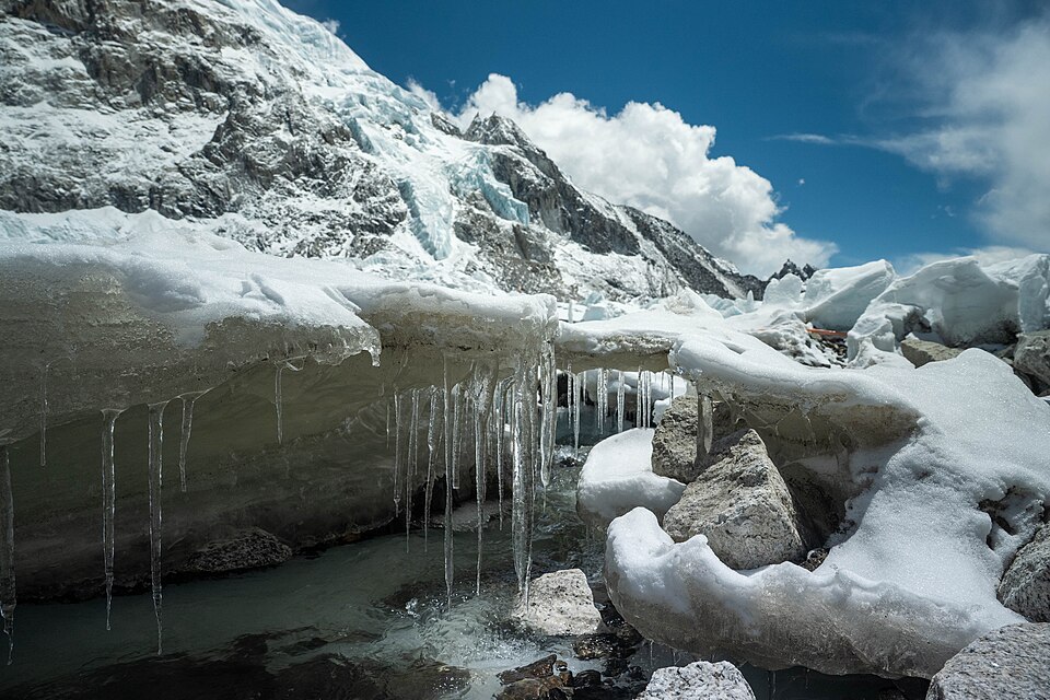 melting glacier in Himalayas**